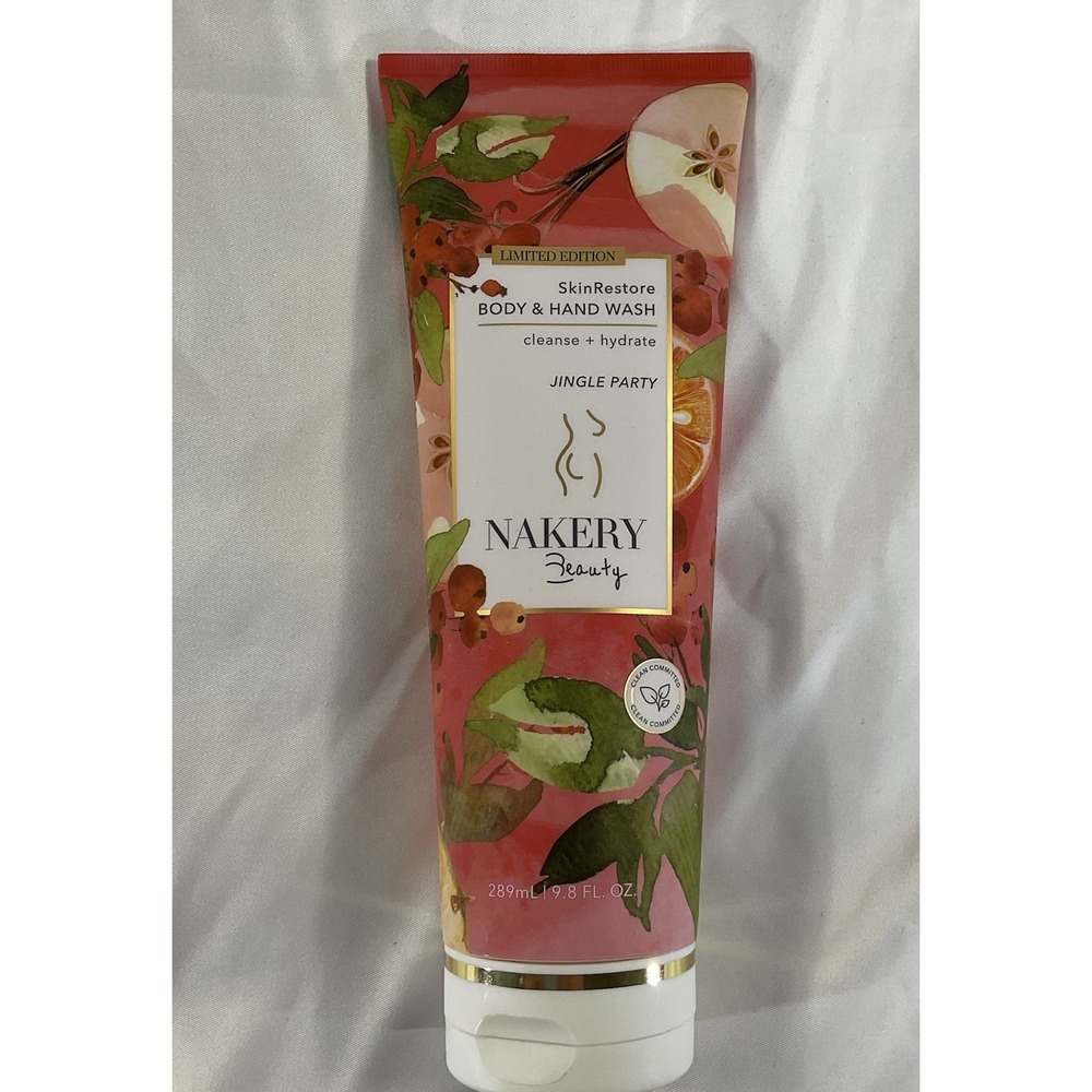 Nakery Beauty JINGLE PARTY Skin Restore Body & Hand Wash  9.8 oz Limited Edition